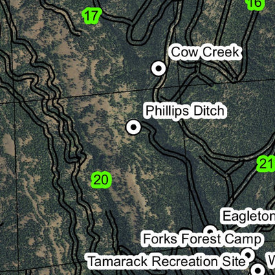 Two Color Creek T6S R43E Township Map Preview 2