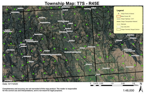 Carson T7S R45E Township Map Preview 1