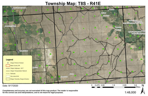 Erwin Ditch T8S R41E Township Map Preview 1