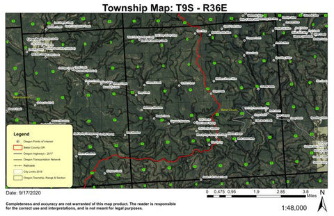 Grays Peak T9S R36E Township Map Preview 1