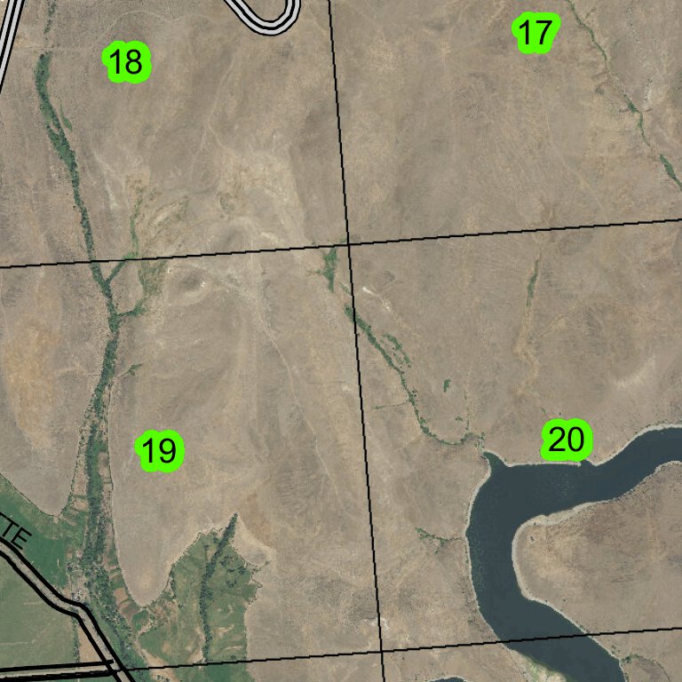 Powder River T9S R46E Township Map by Super See Services | Avenza Maps