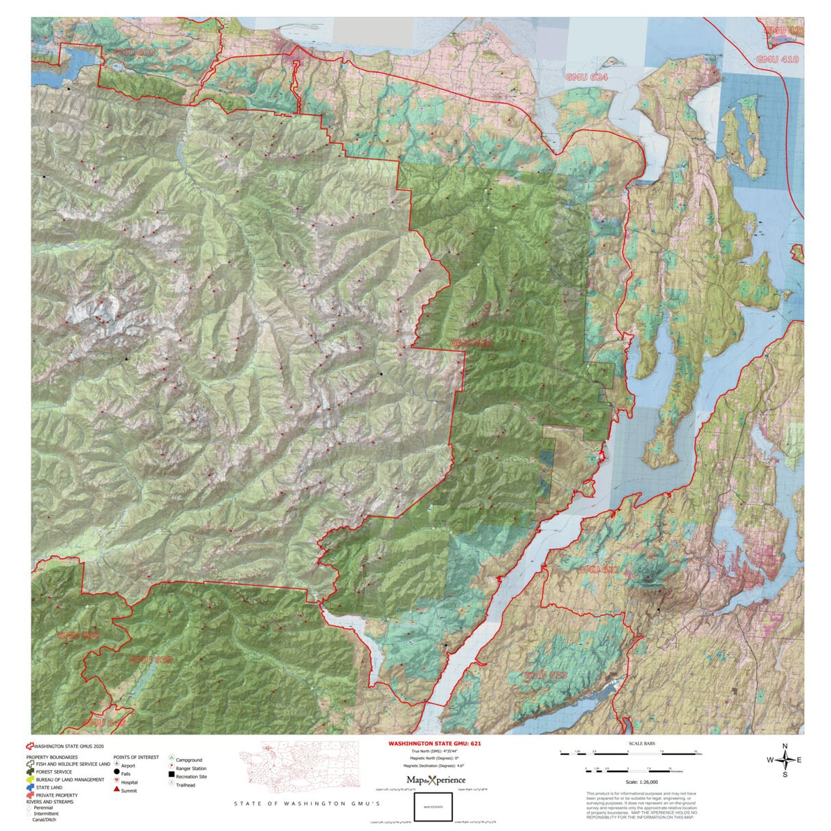 Washington GMU 621 - Hunt Washington Map by Map the Xperience | Avenza Maps