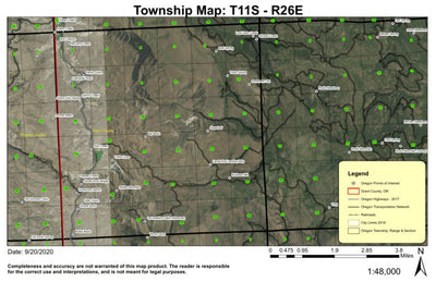 Middle Mountain T11S R26E Township Map Preview 1