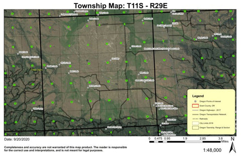 Fox Valley T11S R29E Township Map Preview 1