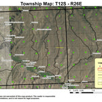 John Day Fossil Beds T12S R26E Township Map Preview 1