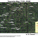 Jonas Mountain T11S R32E Township Map Preview 1