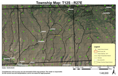 Pine Hollow T12S R27E Township Map Preview 1
