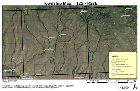 Pine Hollow T12S R27E Township Map Preview 1