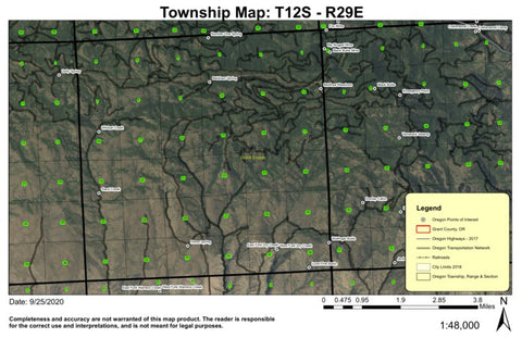 Dry Creek T12S R29E Township Map Preview 1