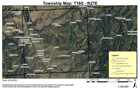 Big Baldy T16S R27E Township Map Preview 1