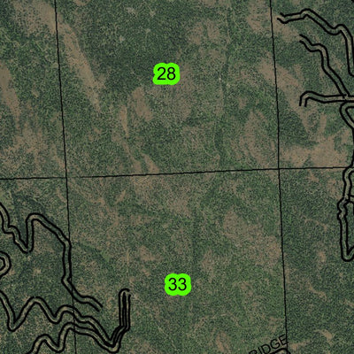 Lost Boy Butte T11S R28E Township Map Preview 3