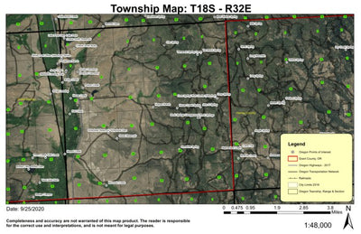 Silvies T18S R32E Township Map Preview 1