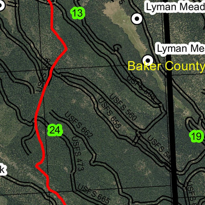 Savage Creek T12S R35.5E Township Map Preview 2