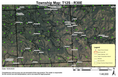 Black Butte T12S R30E Township Map Preview 1