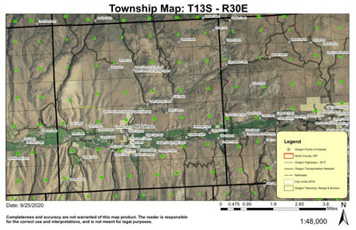 Mt. Vernon T13S R30E Township Map Preview 1
