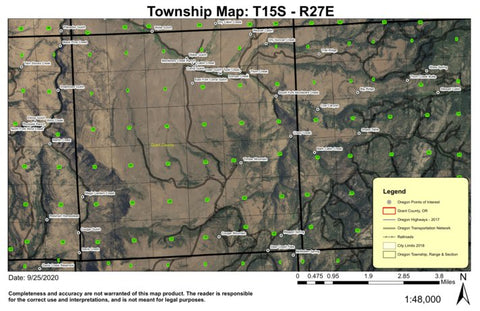 Timber Mountain T15S R27E Township Map Preview 1