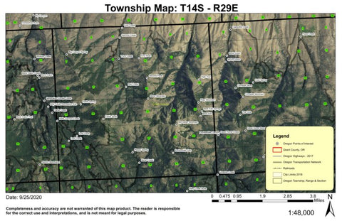 Moon Mountain T14S R29E Township Map Preview 1
