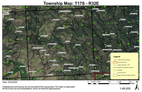 Antelope Valley T17S R32E Township Map Preview 1