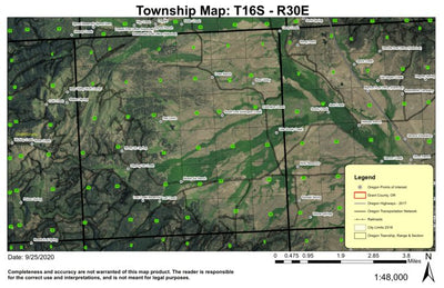 Bear Valley T16S R30E Township Map Preview 1
