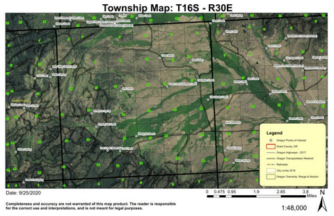 Bear Valley T16S R30E Township Map Preview 1
