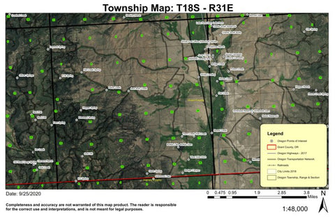 Buffalo Lake T18S R31E Township Map Preview 1
