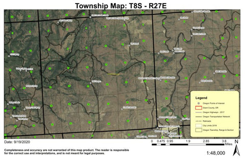 Top T8S R27E Township Map Preview 1