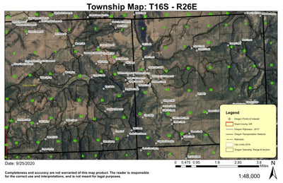 Spur Butte T15S R35E Township Map Preview 1