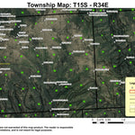 Spud Mountain T15S R34E Township Map Preview 1