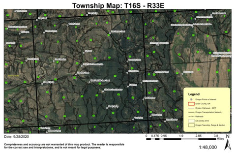 Little Bear Creek T16SR33E Township Map Preview 1
