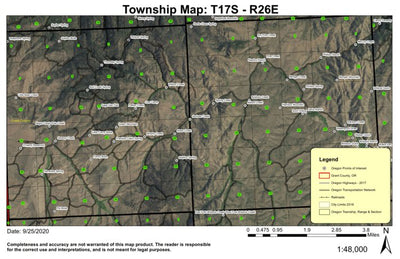 Green Mountain T17S R26E Township Map Preview 1