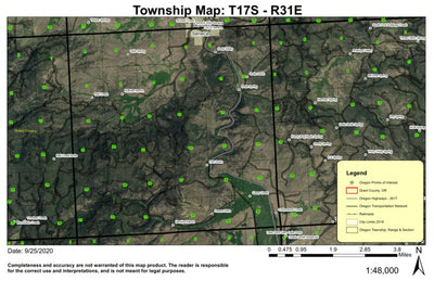 Soda Valley T17S R31E Township Map Preview 1
