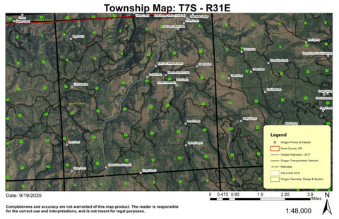 Date T7S R31E Township Map Preview 1