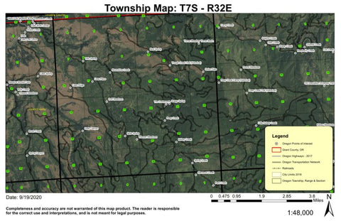 Deep Canyon T7S R32E Township Map Preview 1