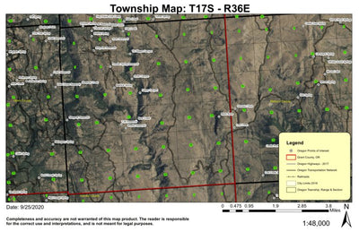 Skagway Creek T17S R36E Township Map Preview 1