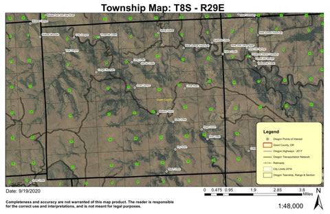 Conger Mountain T8S R29E Township Map Preview 1