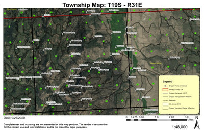 Silvies Valley T19S R31E Township Map Preview 1