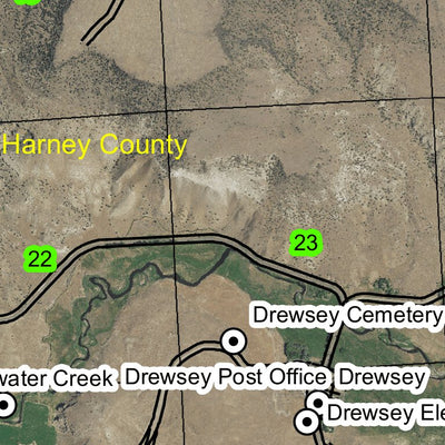 Drewsey Table T20S R35E Township Map Preview 2