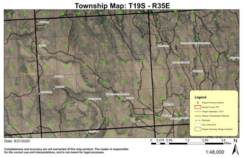 Merlie Table T19S R35E Township Map Preview 1
