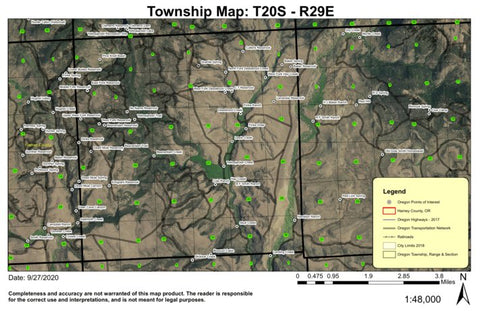 Deadwood Creek T20S R29E Township Map Preview 1