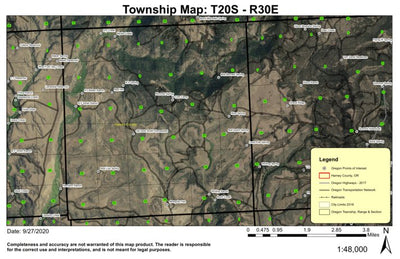 Red Hill T20S R30E Township Map Preview 1