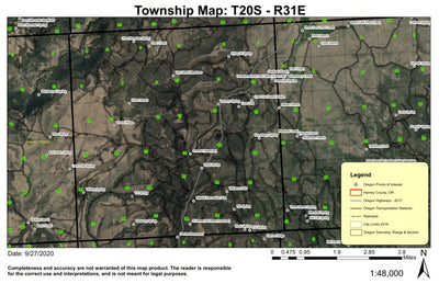 Crow Flat T20S R31E Township Map Preview 1