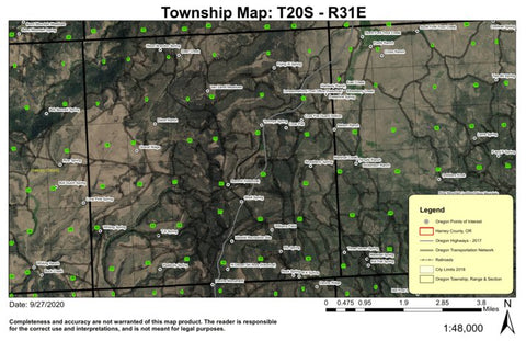 Crow Flat T20S R31E Township Map Preview 1
