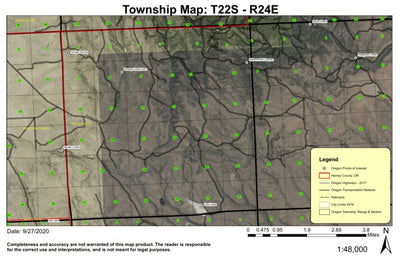 Cecil Lake T22S R24E Township Map Preview 1