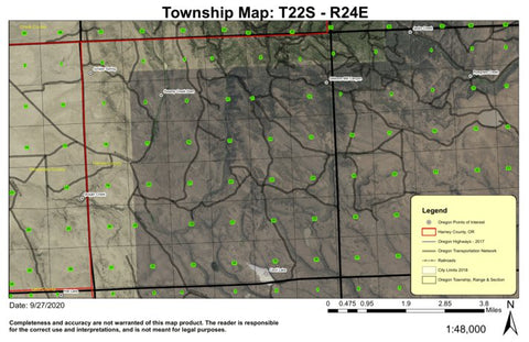Cecil Lake T22S R24E Township Map Preview 1