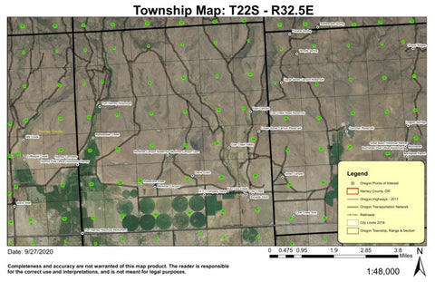 Harney T22S R32.5E Township Map Preview 1