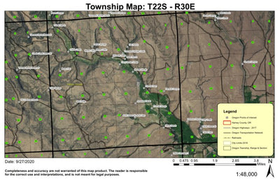 Arrowhead Butte T22S R30E Township Map Preview 1