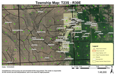 Burns T23S R30E Township Map Preview 1