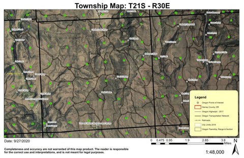 Devils Garden T21S R30E Township Map Preview 1
