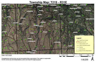 Devine Monument T21S R31E Township Map Preview 1