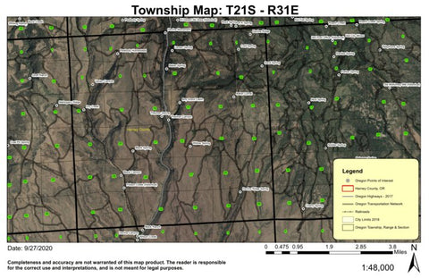 Devine Monument T21S R31E Township Map Preview 1